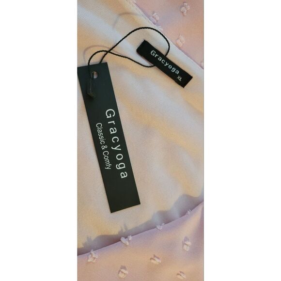 Bell Sleeve Swiss Dot Chiffon Shift Dresses Tunic Flowy Mini Dress Sz XL - Picture 8 of 9